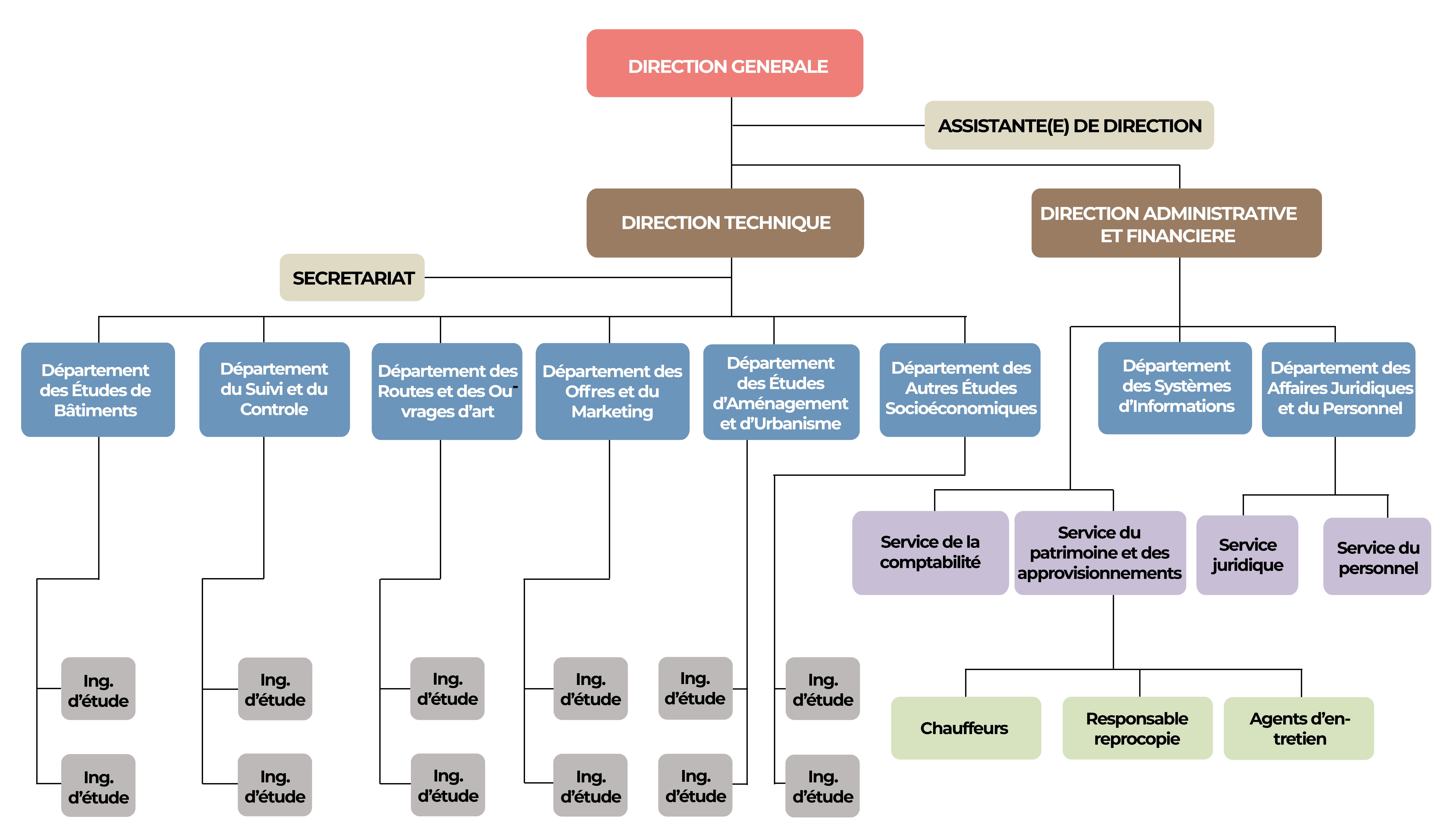 Organigramme de l'entreprise